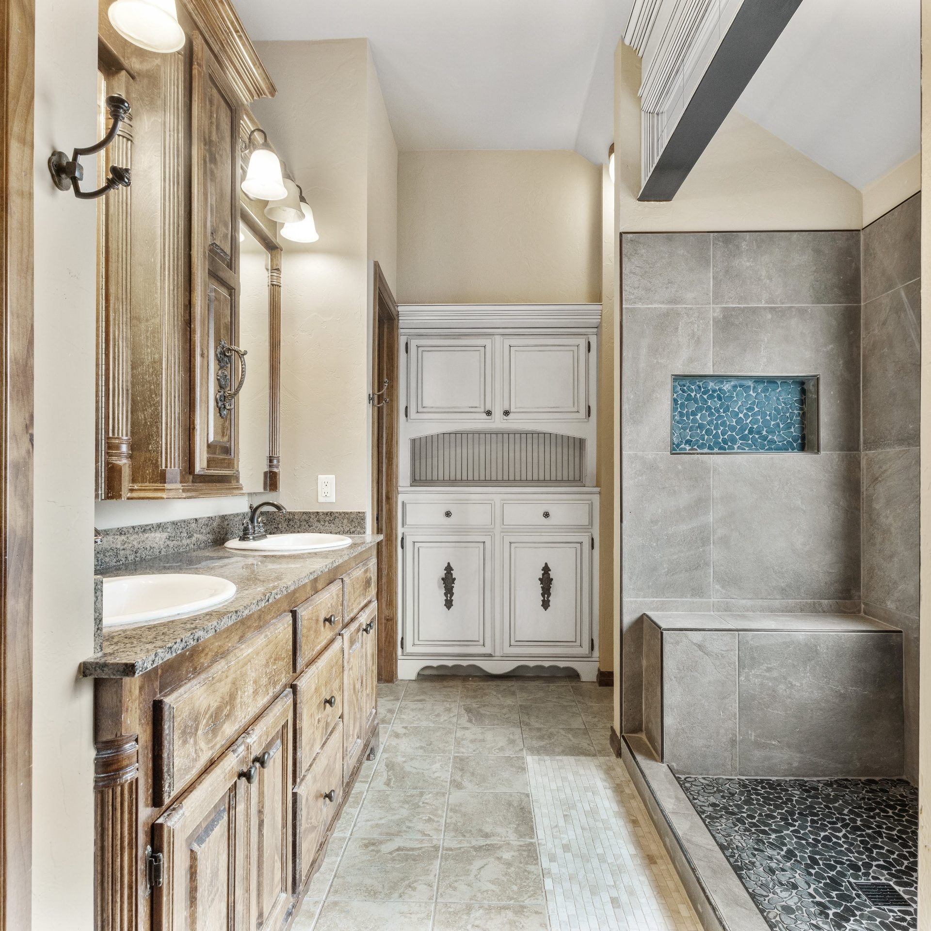 Finished bathroom remodel by A2Z Construction and Remodeling