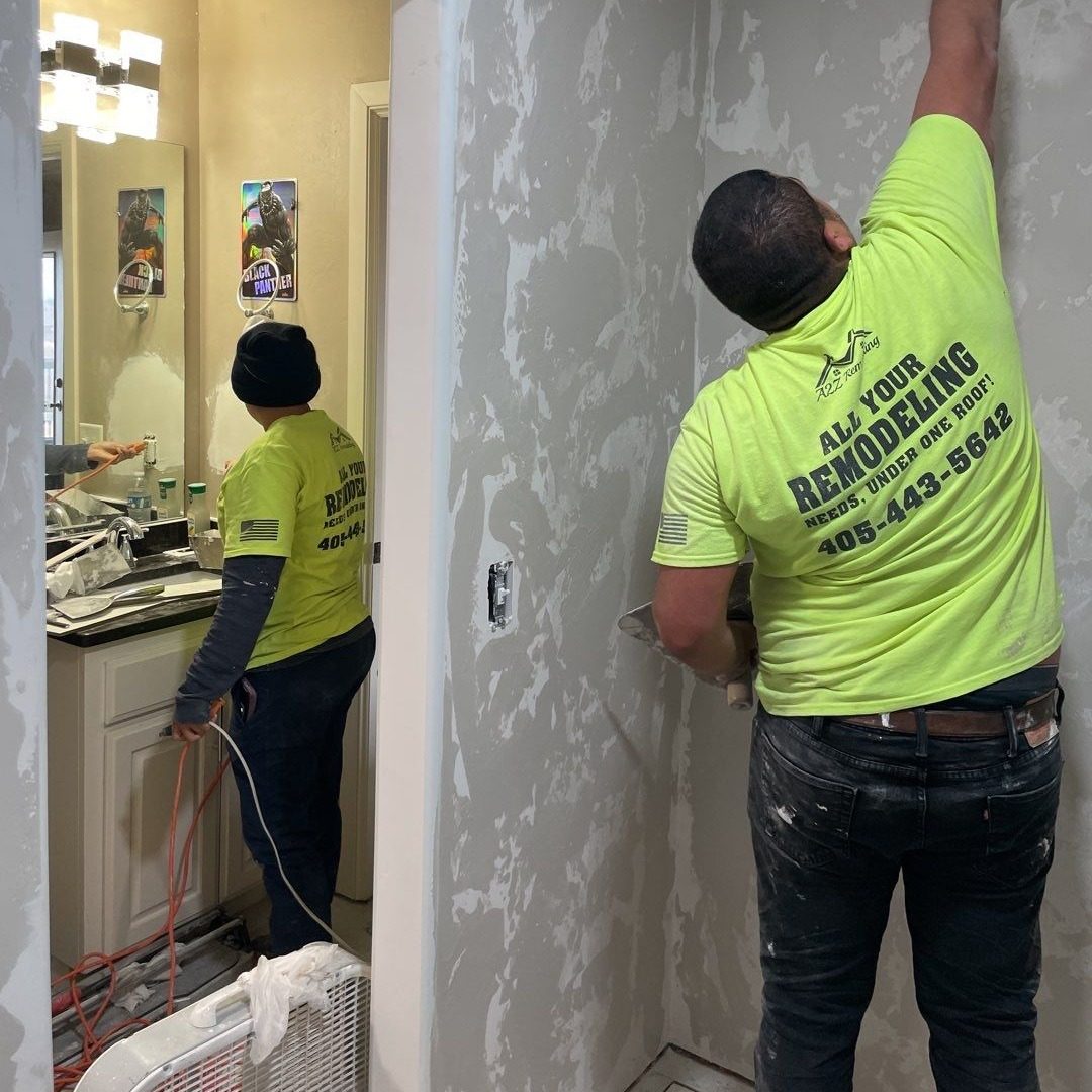 A2Z Construction and Remodeling crew working on a remodel project